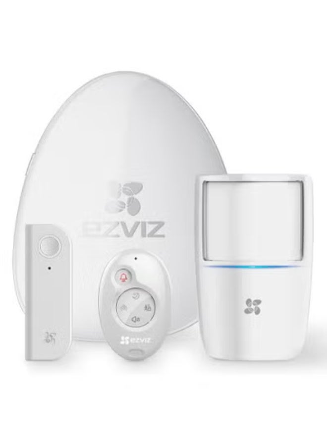 إيزفيز طقم بدء تشغيل نظام الإنذار اللاسلكي EZVIZ BS-113A - نظام أمان منزلي ذكي مزود بمستشعر حركة، ومستشعر للأبواب/النوافذ، وجهاز تحكم عن بعد - لاسلكي بترددات الراديو، 868 ميجاهرتز - Image 1